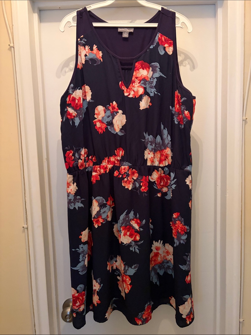 Market & Spruce navy and floral dress